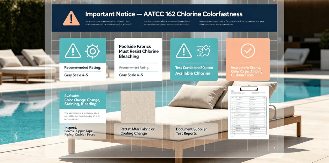 Colorfastness to Chlorinated Water: AATCC 162 Requirements Colorfastness to Chlorinated Water: AATCC 162 Requirements